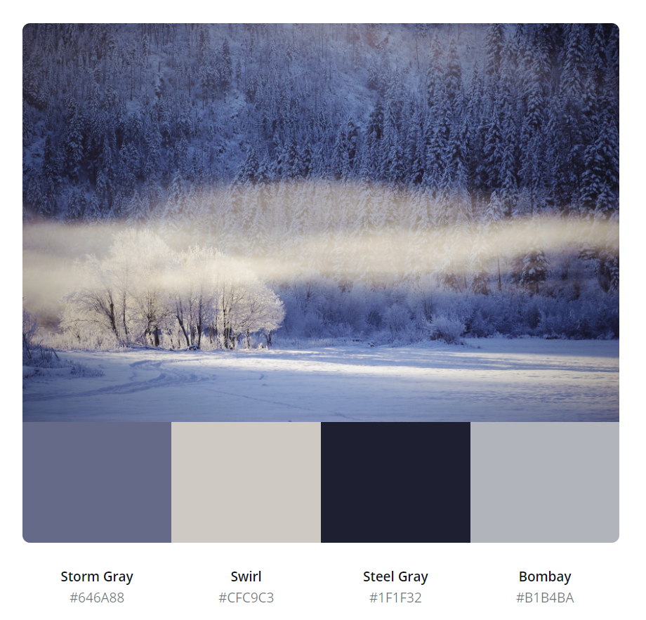 冬季配色模板大放送!谁说冬天只有黑白灰?