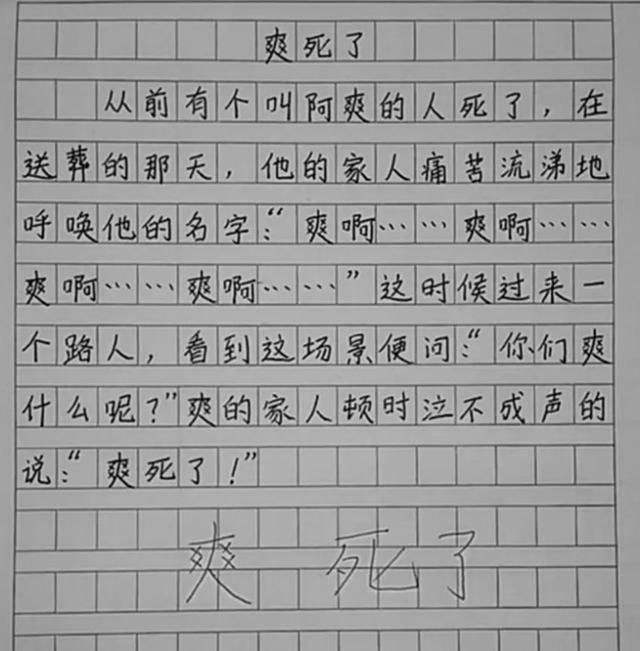 5篇小学生语文作文意外走红老师看完后感慨孩子太有才了