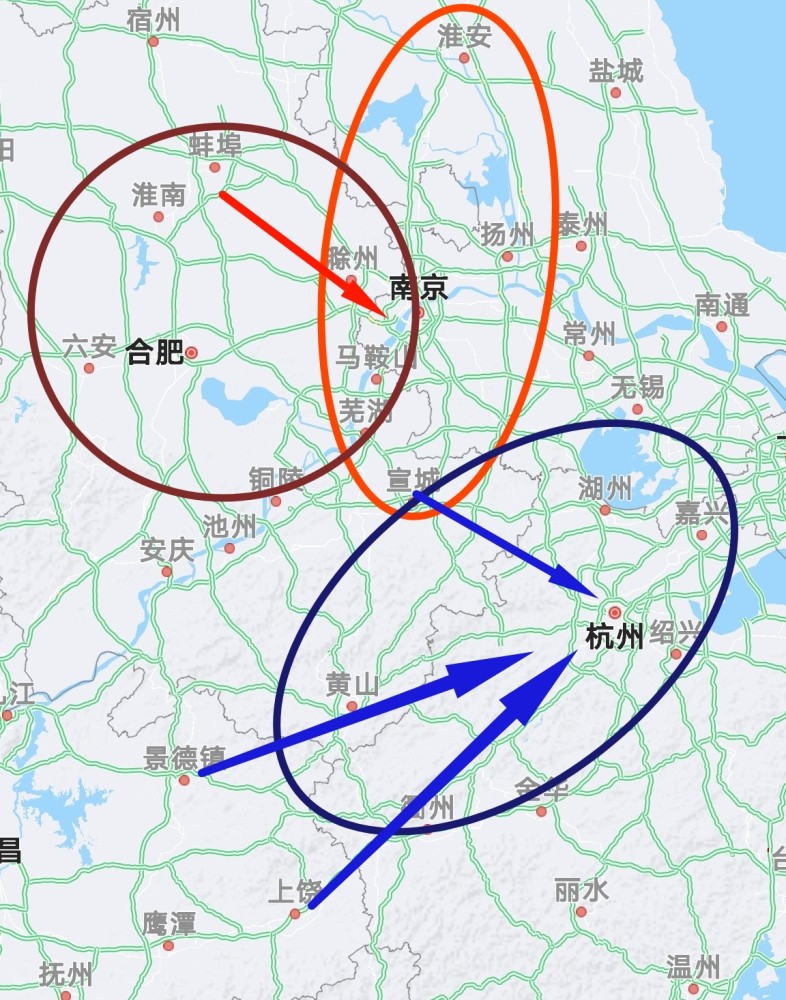 长三角省会都市圈竞争力,南京,杭州跨省圈地,合肥只能被动防守_腾讯