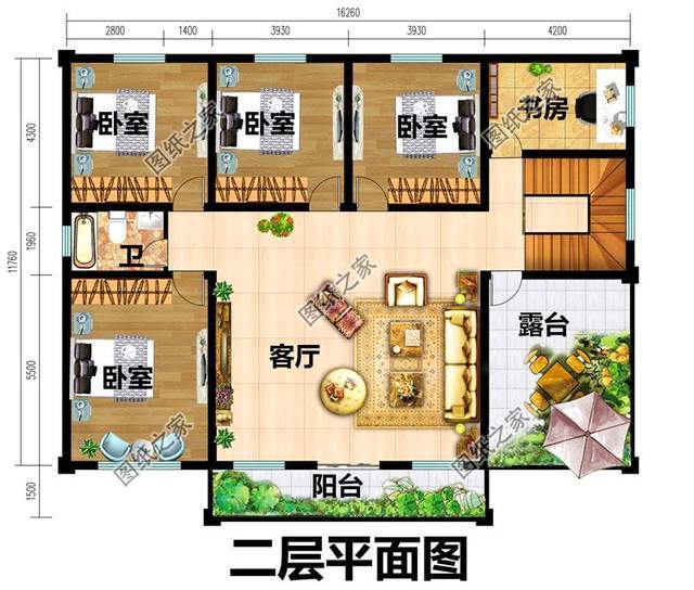 農村房子二樓怎麼設計才好看,這樣建絕對大氣又實用|戶型