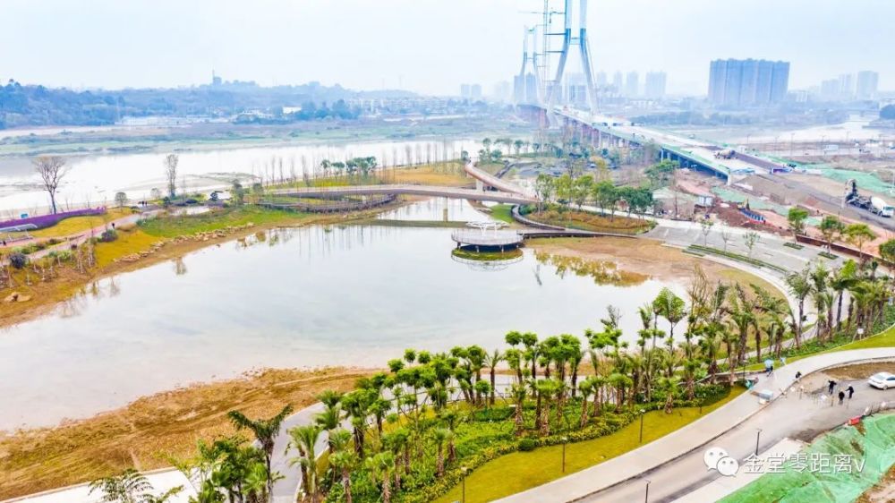 大变样金堂这座高颜值生态湿地公园即将完工春节前可欣赏水舞秀喷泉