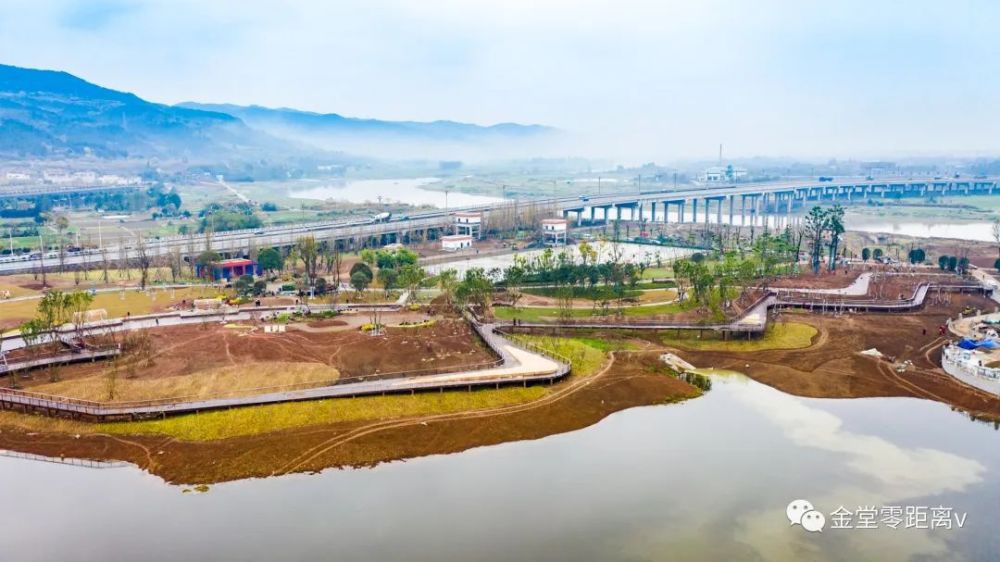 大变样金堂这座高颜值生态湿地公园即将完工春节前可欣赏水舞秀喷泉