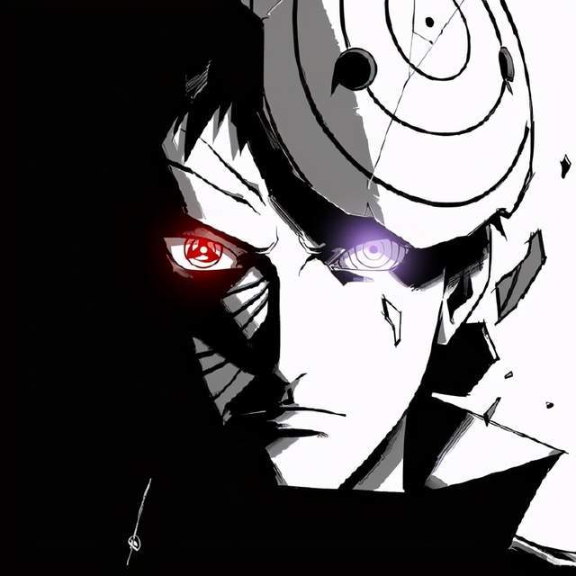 同样是左眼轮回眼,右眼万花筒写轮眼的带土果然还是帅气的,果然想要变