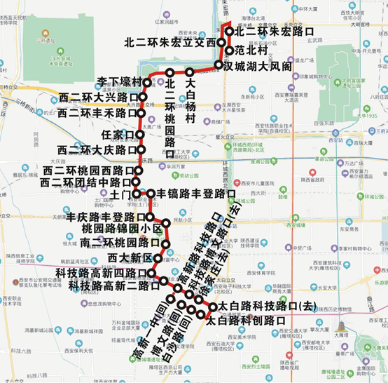 西安20路公交车路线图图片