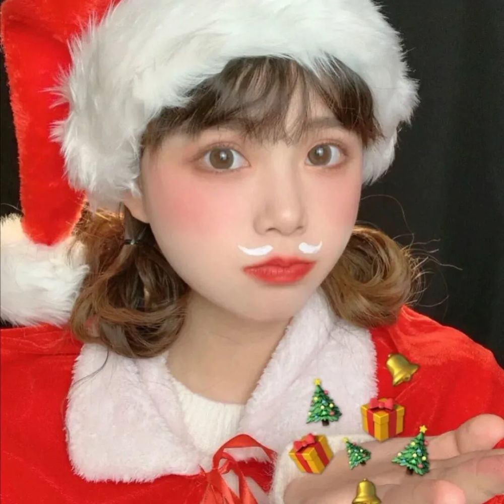 圣诞头像1225新一波圣诞ins可爱真人女生头像