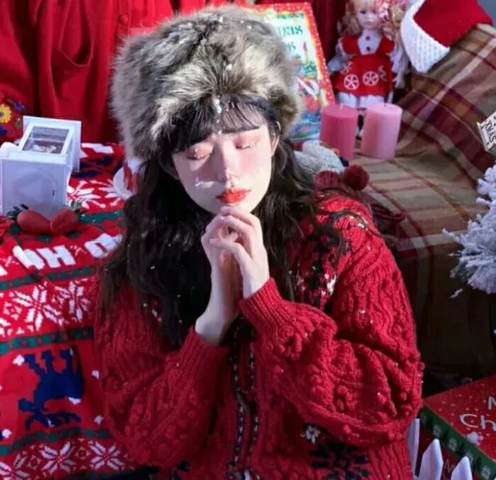 圣诞头像1225新一波圣诞ins可爱真人女生头像