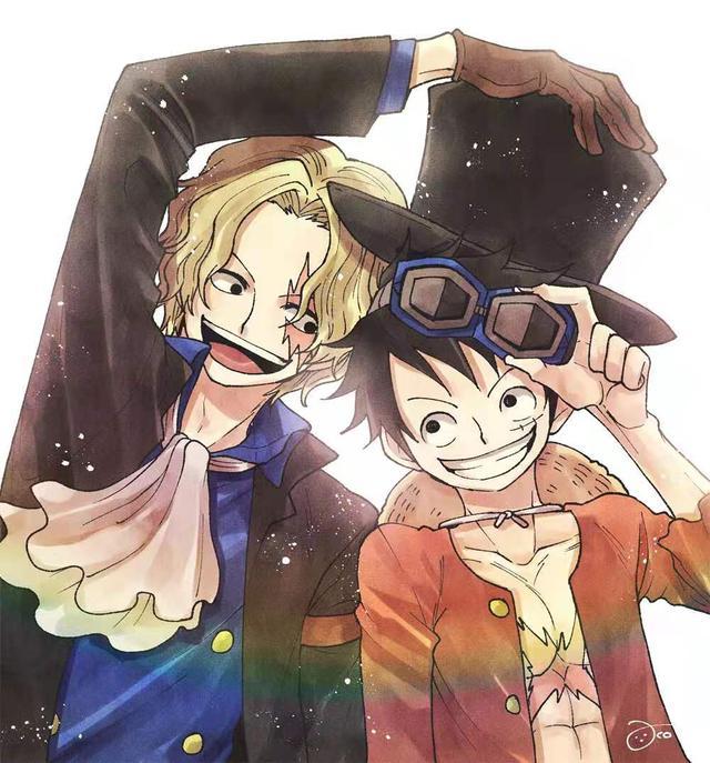 海贼王插画分享,艾斯和萨博都是超级弟控,老甚平像草帽团的家长_腾讯