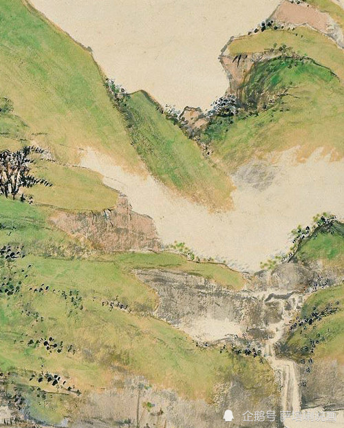 古雅清新,自成一派,萧俊贤绘《青山疏林》