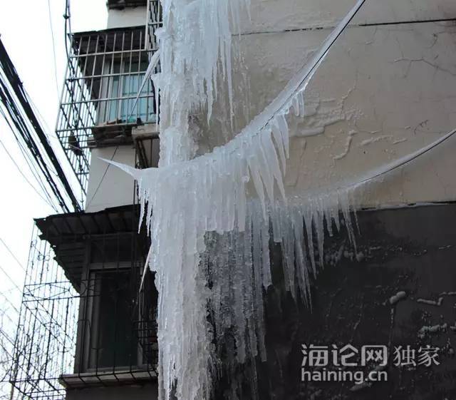 5c海宁严重冰冻雨夹雪大风霸王级寒潮来袭小心你家水管子