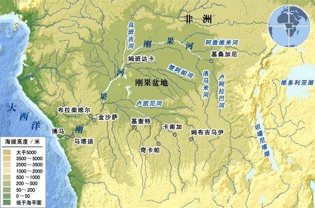 地理学堂非洲大陆两个刚果哪一个才是卢卡库他们的故乡