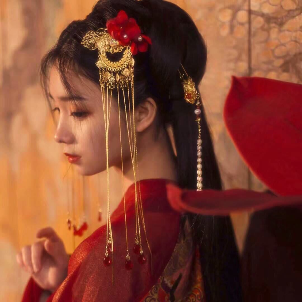 古风头像1226磨砂纹真人动漫古风女头