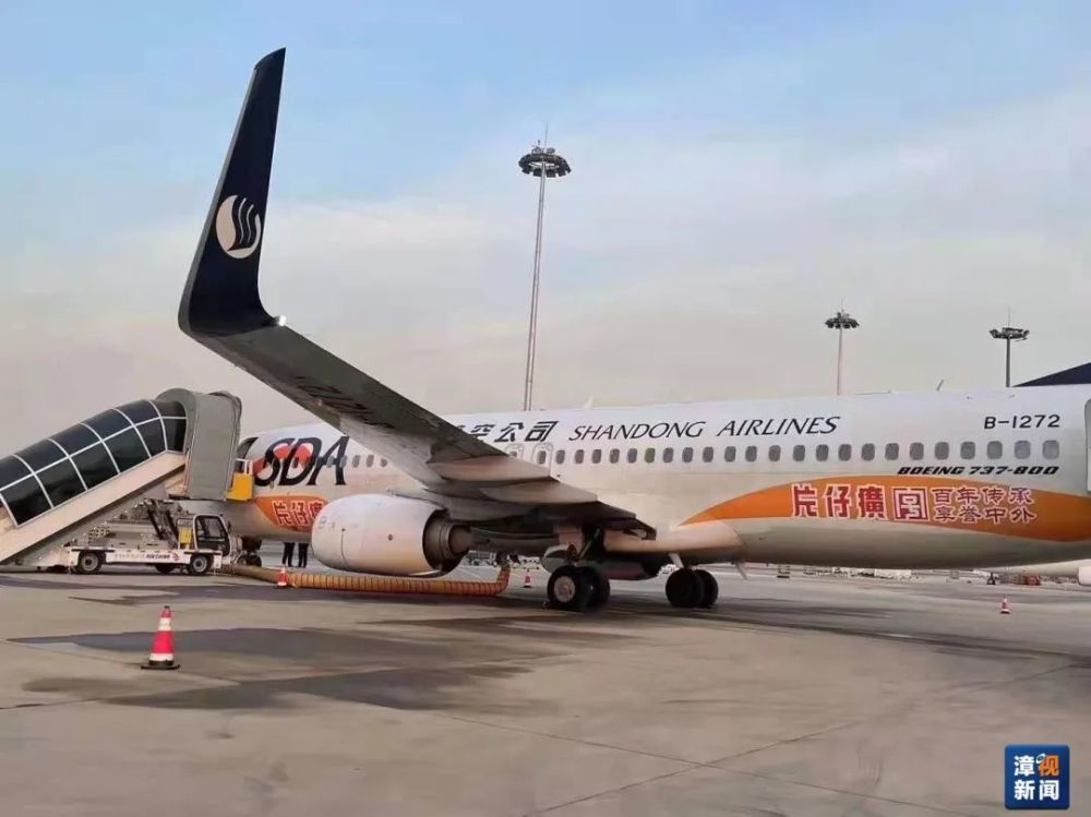 山东航空sc4994北京飞往厦门的航班,本次航班是片仔癀号冠名飞机的
