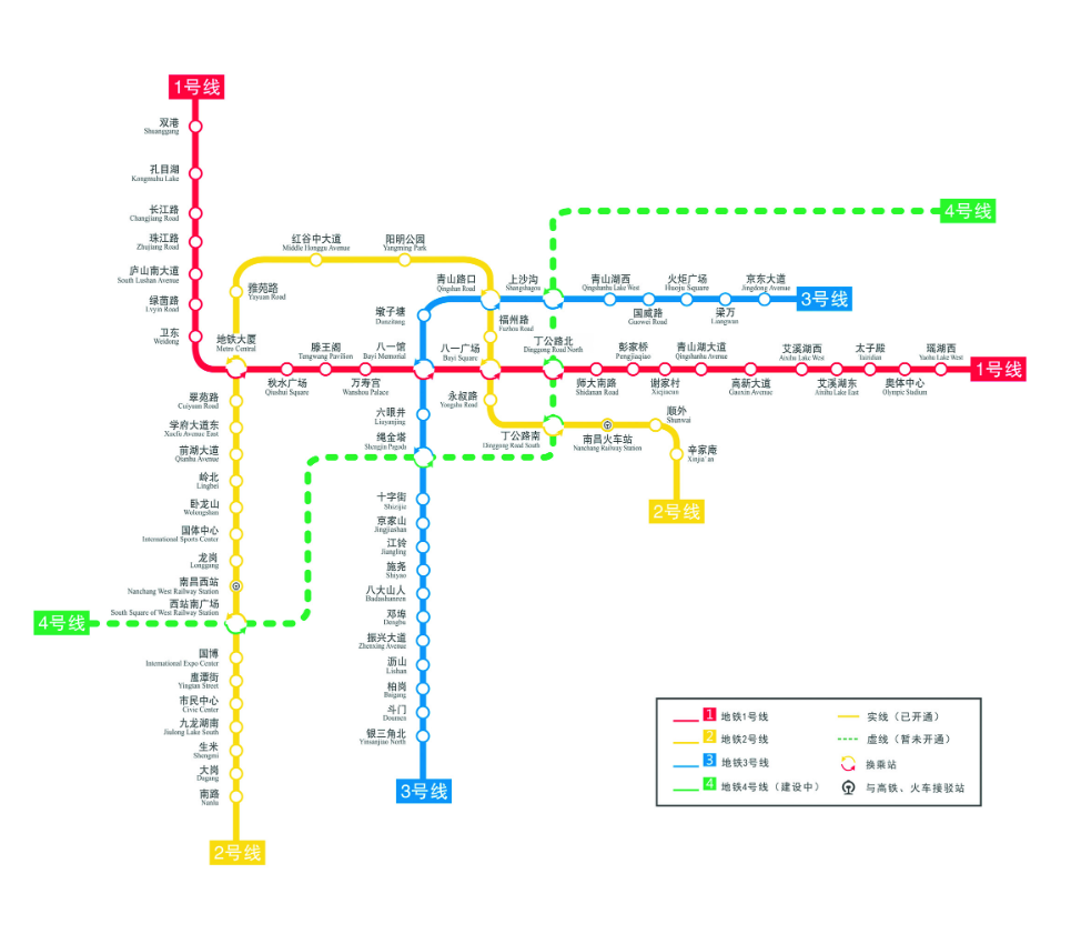 南昌三号地铁站线路图图片