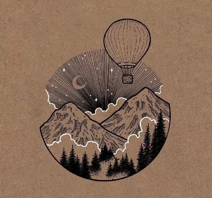 创意黑白装饰画|插画