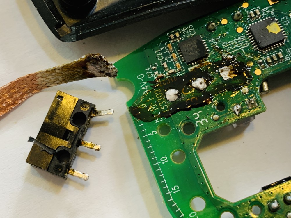 给爷爷辈的罗技m705鼠标换左键微动,满血复活能再战一年