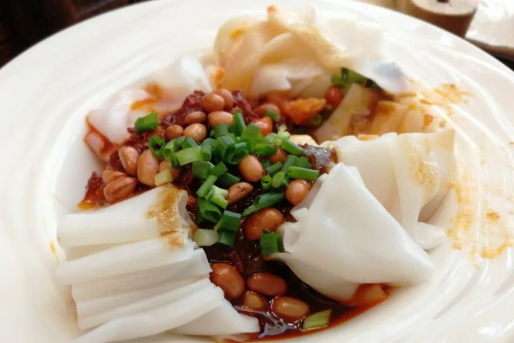 剪粉陈玲荞凉粉店:蒋衙街与凉粉街交叉口(路线图标注).