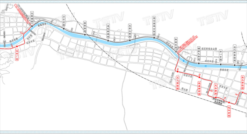 設置車站19座天水有軌電車二期高清線路圖首度曝光