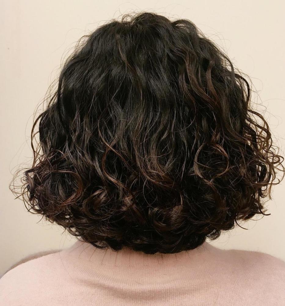45岁女人烫什么发型图片