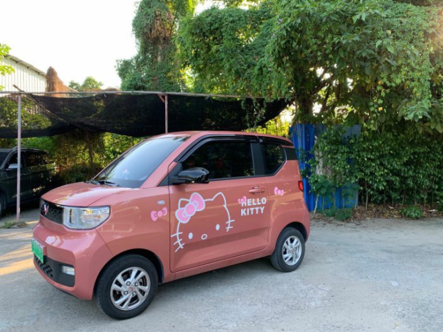 街头最靓的hellokitty02宏光miniev我真的爱了