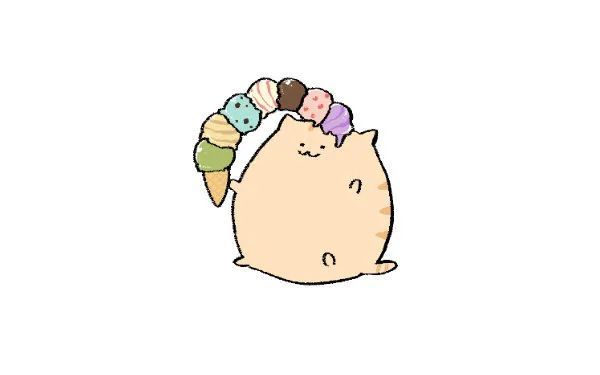 画师笔下傻fufu的胖橘猫咕噜咕噜真可爱