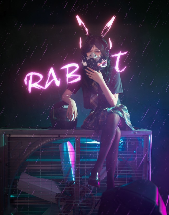 jk少女赛博朋克风不良jk