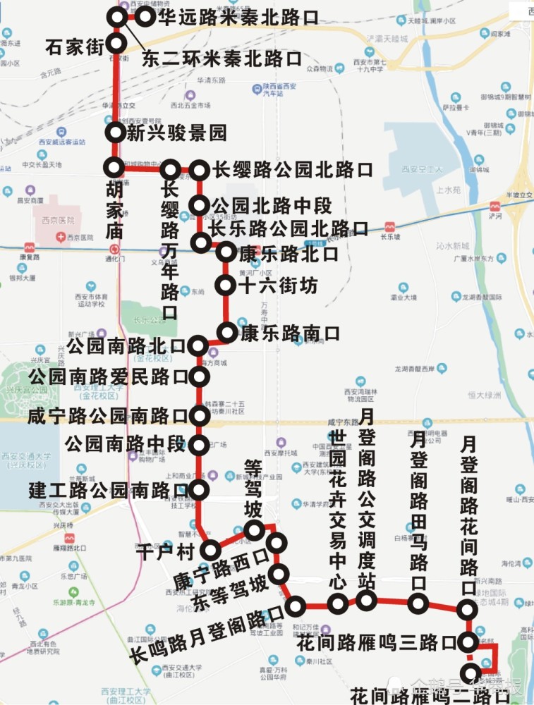 西安市交通线路图明细图片