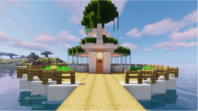 绝美水上风景线 我的世界 水上建筑教程享受度假钓鱼的惬意 我的世界 建筑