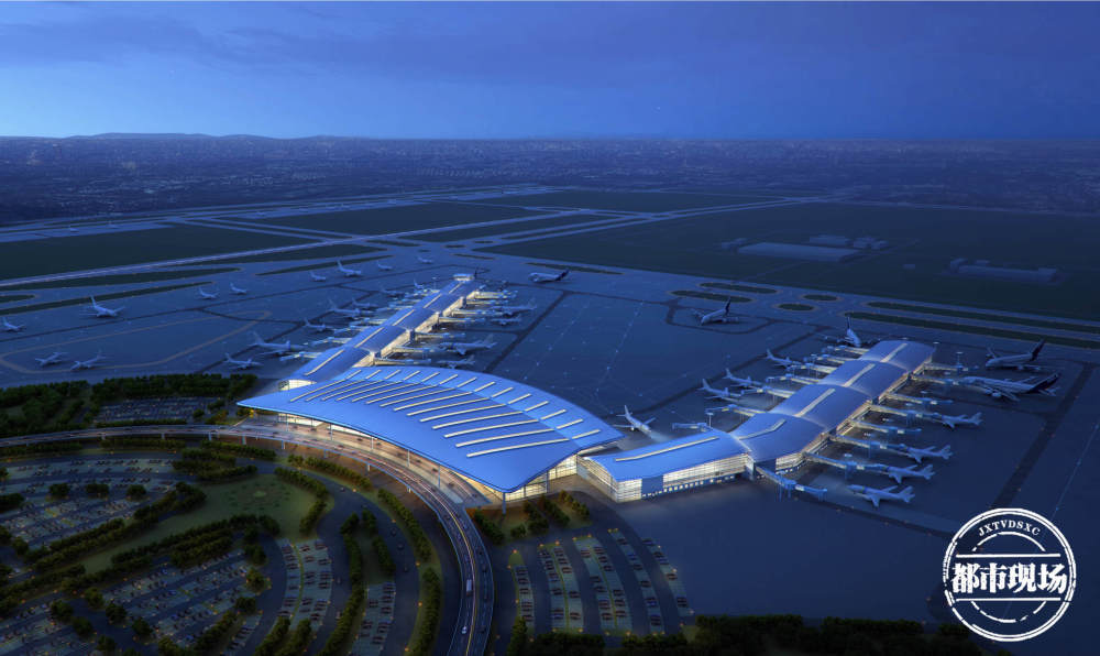 南昌昌北国际机场t2航站楼c指廊延伸工程 主体结构封顶了_腾讯新闻