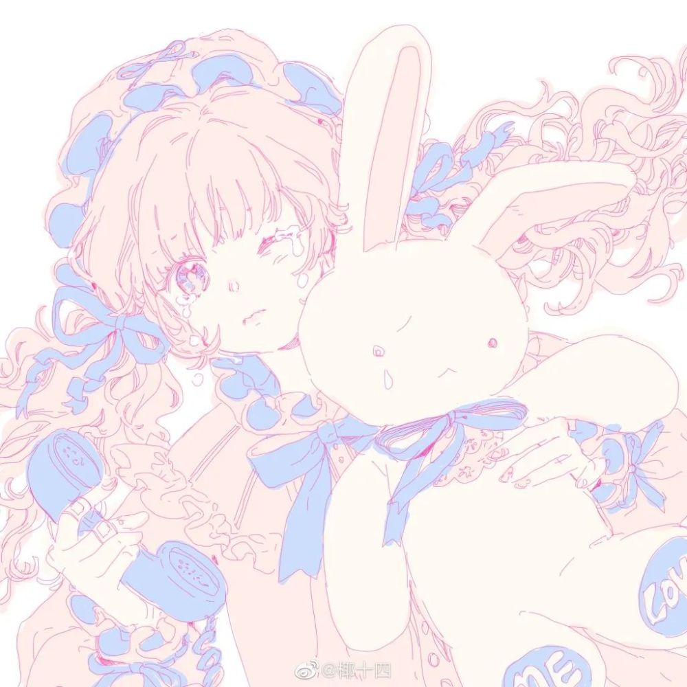 头像甜美少女心插画女生头像