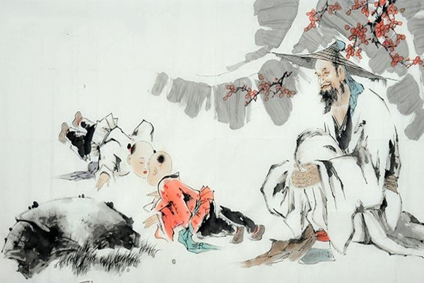 诗人夜读 感动之余写下一首七绝 讨论天伦中的真情 耐人寻味 陈文蔚 康节 七绝