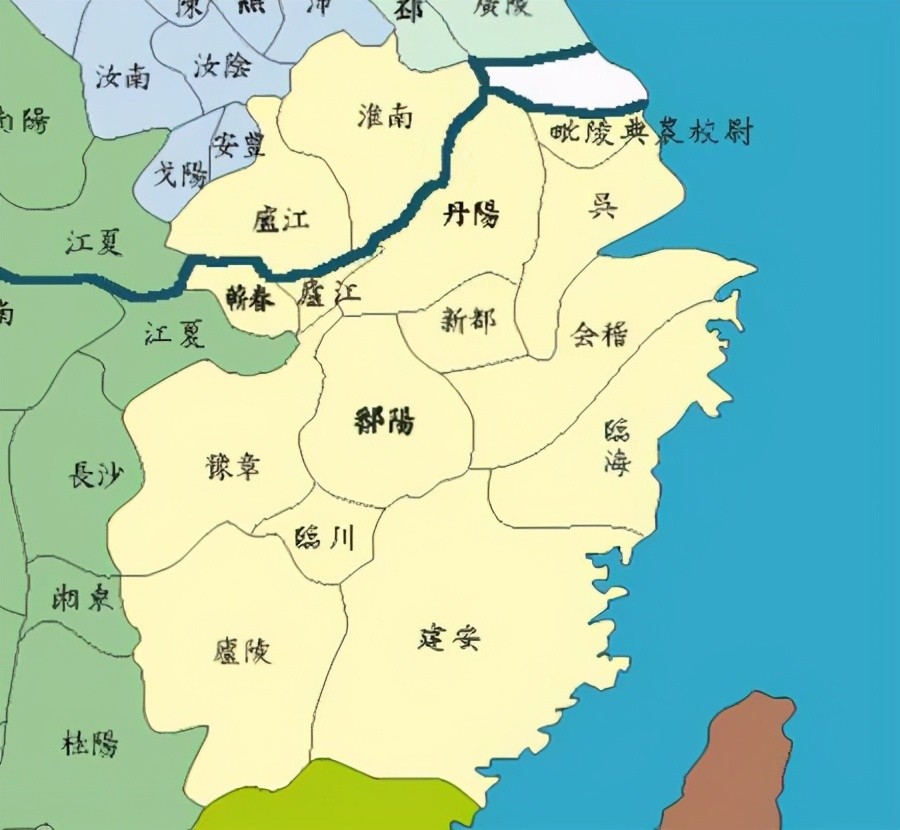 三國演義中東吳所佔據的江東今天位於什麼地方