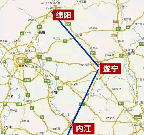 成都到射洪高铁线路图图片