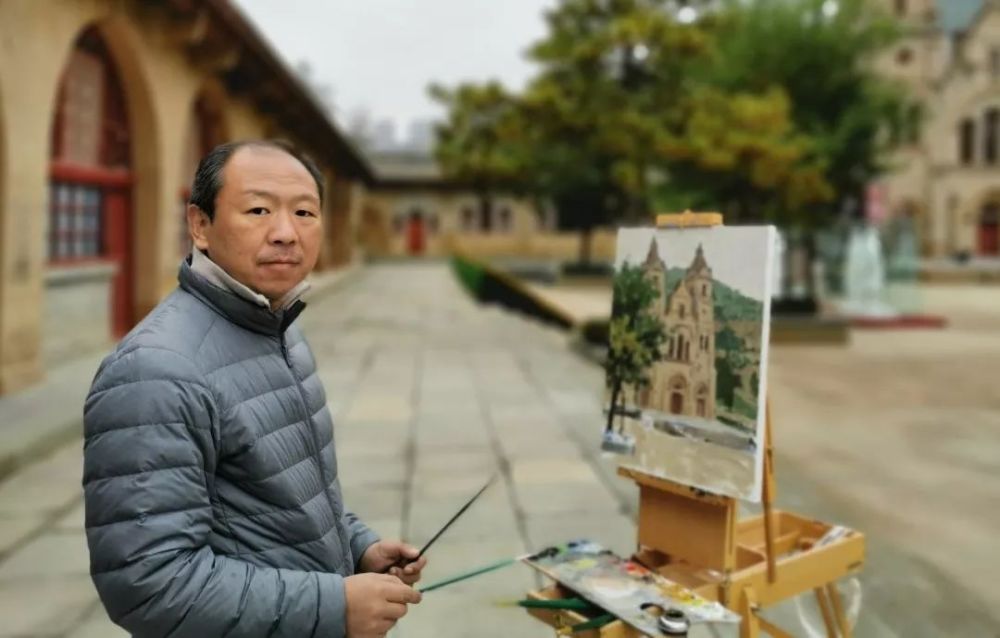 翕兮艺术家张义波山村的夜晚创作随笔