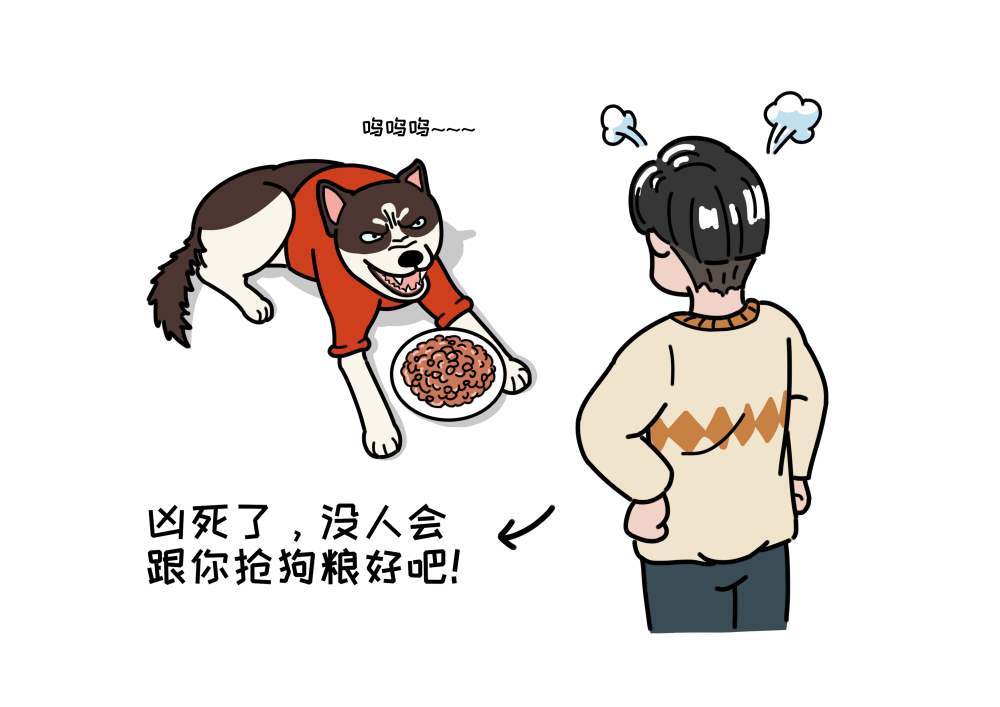 狗咬你并非看不惯你,可能以为你要抢它吃的!正确引导护食很重要