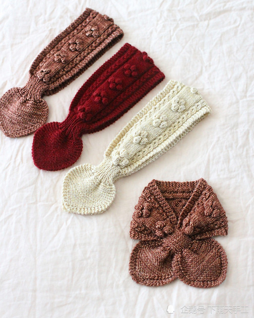 文艺优雅的棒针花边手工围巾,每一款颜色都这么好看,图解教程