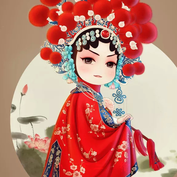 古风q版头像愁生半额不开靥只为多情团扇郎