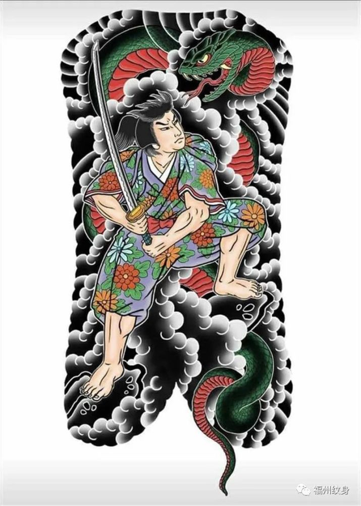 全背纹身图案图稿