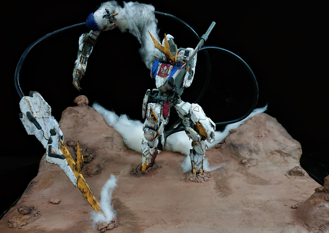 最终决战加灯战损巴巴托斯狼王高达模型