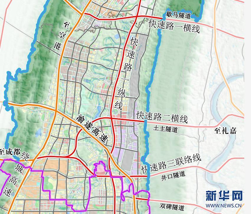 沙坪坝井双新城规划图图片