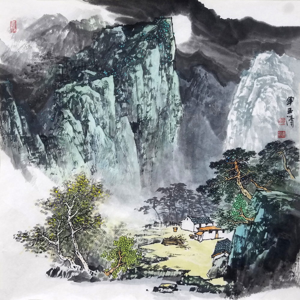 单玉清国画山水欣赏!