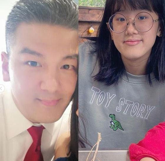 贾静雯带全家出游,大女儿长相太像前夫孙志浩,却与继父感情亲密