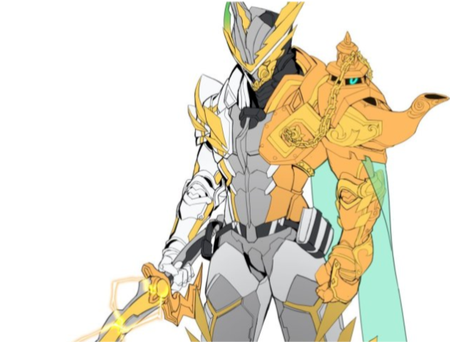 假面骑士自制版圣刃飞羽真充满霸气剑斩贴切忍者