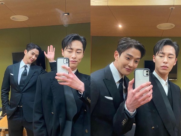 "哈鲁白经"合体mbc演技大赏!西装搭白手套防疫:像极了新郎