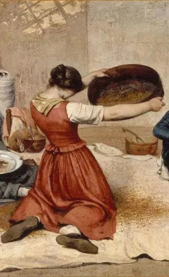 艺术鉴赏|居斯塔夫·库尔贝《筛麦妇》|居斯塔夫·库尔贝|筛麦妇|法国