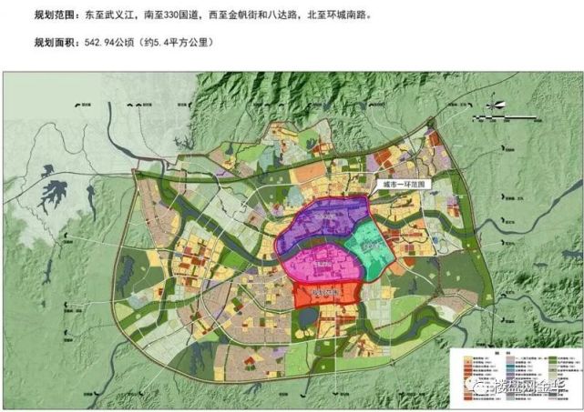 規劃建設東苑分校金武永東輕軌線站點等金華江南核心區規劃出爐