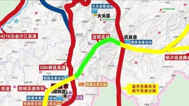 999km,起點接都香高速貴州境內段,止於四川省金陽縣春江鄉,接都香高速