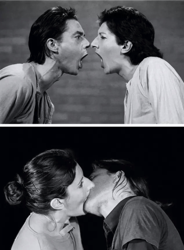 《呼吸》1978阿布拉莫维奇和乌雷两人裸体站在意大利波洛尼亚一家画廊