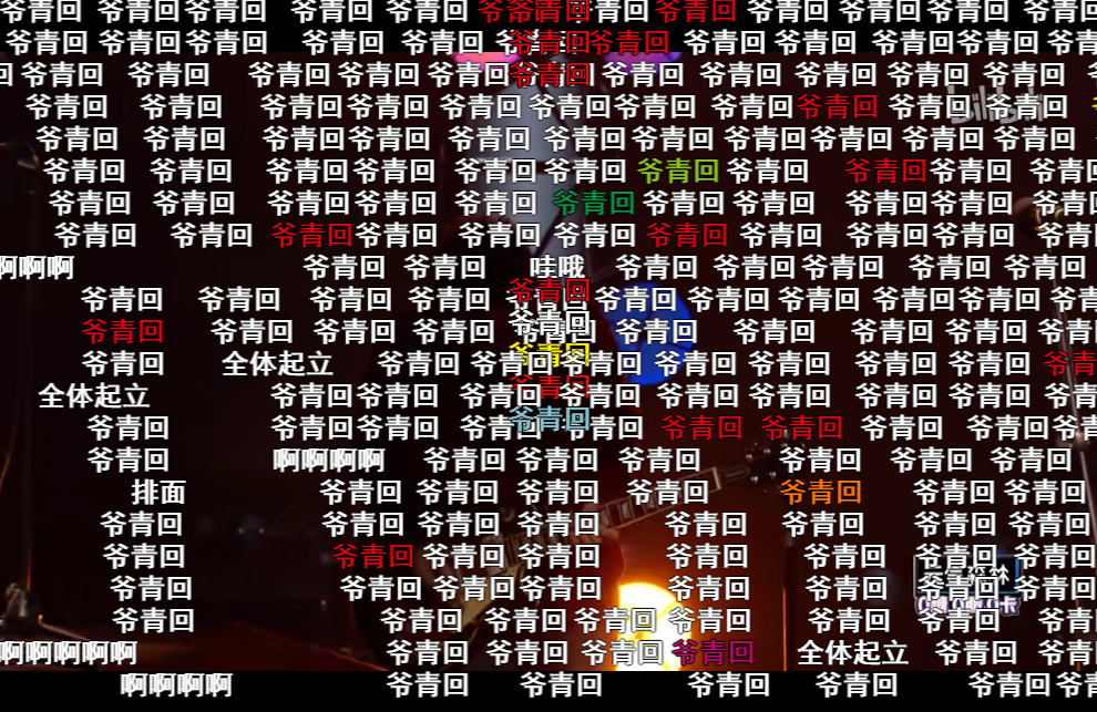 这是昨晚b站最有特点的两个弹幕截图,一个是新年快乐,一个是爷青回!