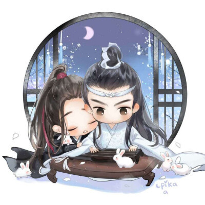 《陈情令》q版人物头像壁纸|你们喜欢的忘羡cp,简直不要太萌了