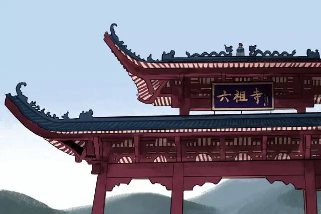 六祖寺始建于唐代,历史悠久. 奇石河